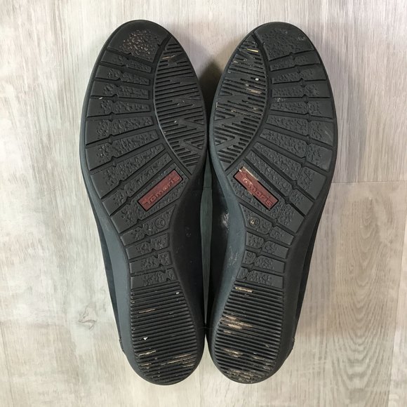 Tamaris Black Genuine Leather Flats with Touch Fit Comfort insole sz 40/9-9.5 - Picture 6 of 9